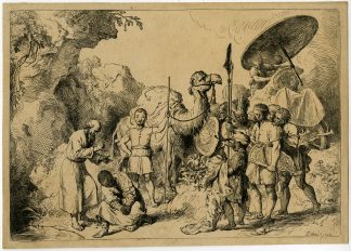 Antique Print-BAPTISM-EUNUCH-CAMEL-AFRICA-Dietrich-1775