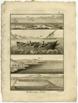 Antique Fishing Print-GANGUI-MARSEILLE-Pl. 79-Panckoucke-1793