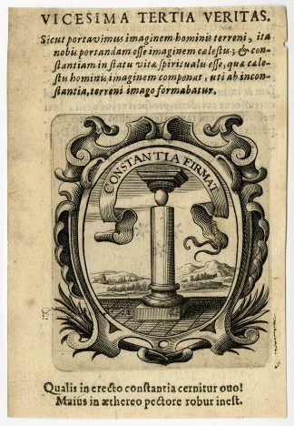 Rare Antique Print-LANDSCAPE-CONSISTENCY STRENGHTENS-Haineuve-Cuvelier-1650