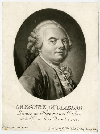 Antique Print-PORTRAIT-GREGORIO GUGLIELMI-ARTIST-Guglielmi-J.E. Haid-1768