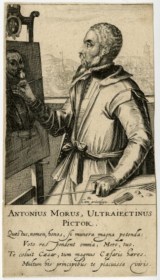 Antique Print-ANTHONIS MOR VAN DASHORST-PAINTER-PORTRAIT-Hondius-1618