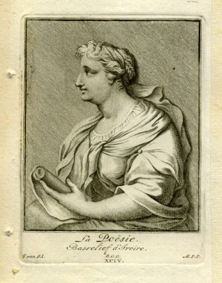 Antique Print-POETRY-Engraving-Bossuit-Pool-1727