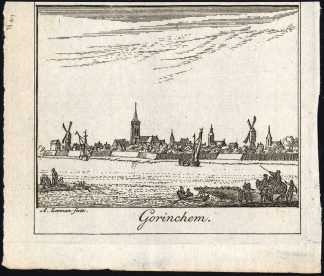 Antique Print-GORINCHEM-NETHERLANDS-de Bruin-Zeeman-1730