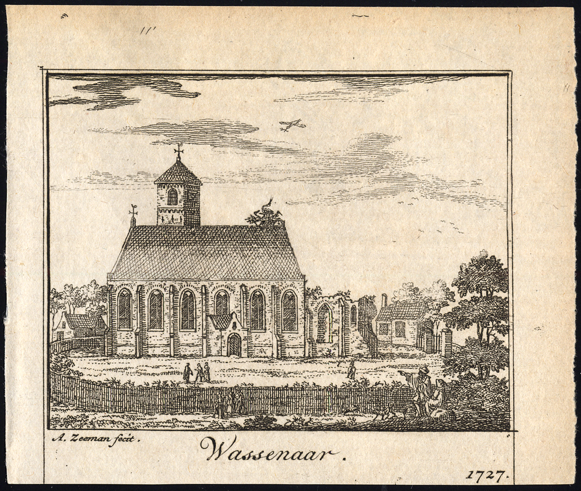 , Antique Print-WASSENAAR-NETHERLANDS-Zeeman-1730, Pictura Antique Prints