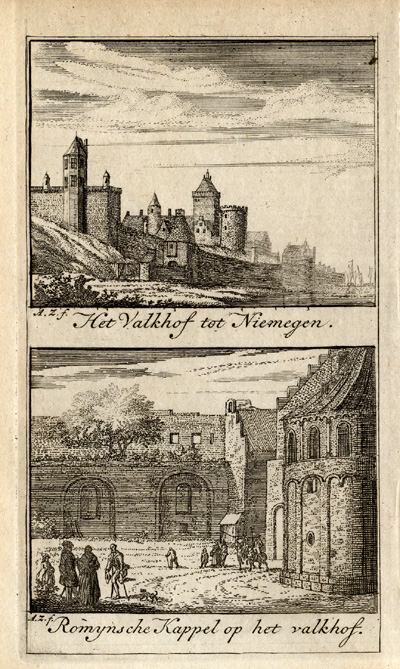 , Antique Print-NIJMEGEN-VALKHOF-NETHERLANDS-Zeeman-1730, Pictura Antique Prints