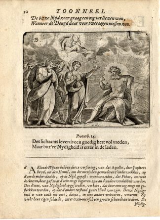 Antique Print-ENVY-VIRTUE-APOLLO-Vondel-1661