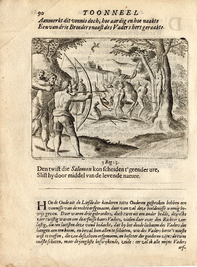 , Antique Print-BROTHER-FATHER-LOVE-Vondel-1661, Pictura Antique Prints