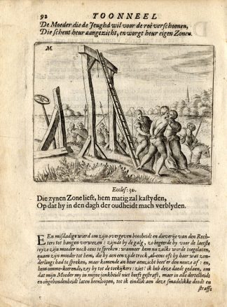 Antique Print-MOTHER-SON-PUNISHING-Vondel-1661