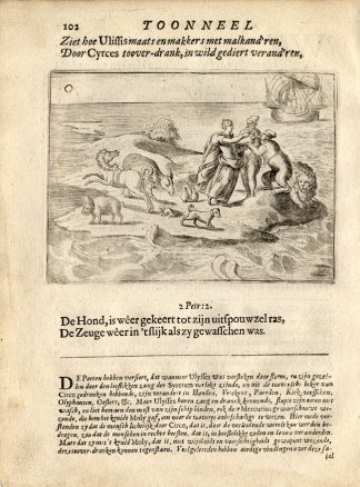 Antique Print-ULYSSUS-CYRCUS-POTION- Vondel-1661