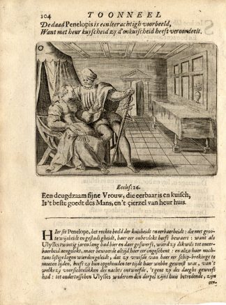 Antique Print-PENELOPE-PURITY-ULYSSES-Vondel-1661