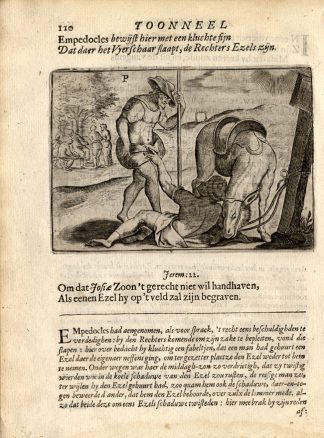 Antique Print-EMPEDOCLES-JUDGES-DONKEYS- Vondel-1661