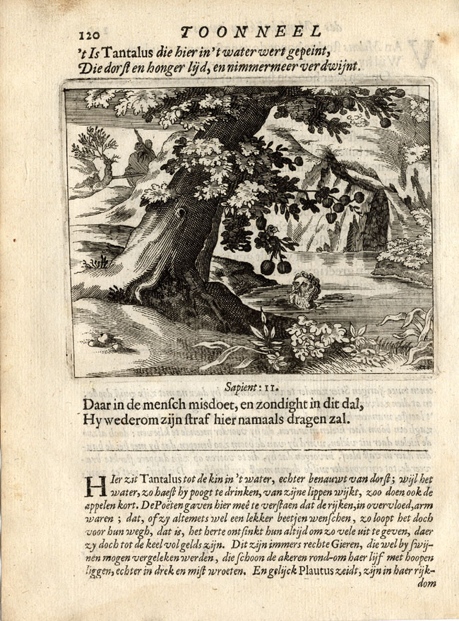 , Antique Print-TANTALUS- Vondel-1661, Pictura Antique Prints