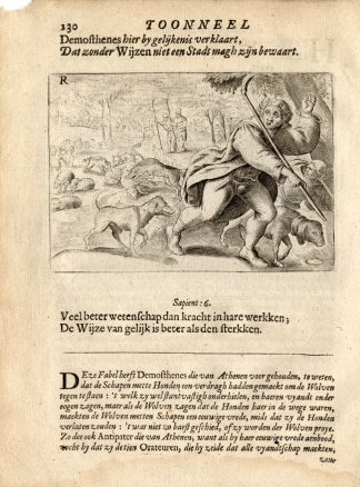 Antique Print-DEMOSTHENES-WISE MEN-CITY- Vondel-1661
