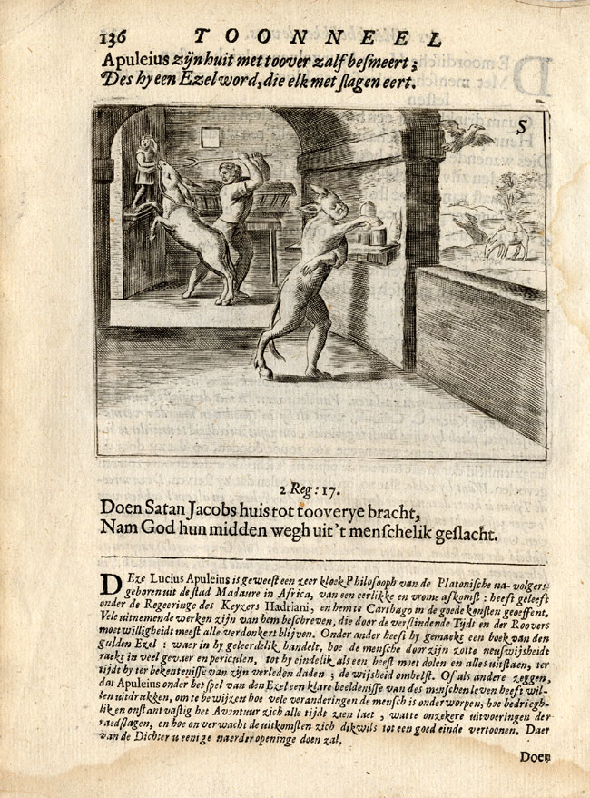 , Antique Print-APULEIUS-DONKEY- Vondel-1661, Pictura Antique Prints