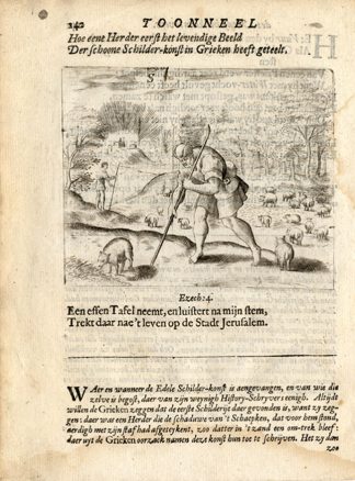 Antique Print-SHEPHERD-FIRST PAINTING-Vondel-1661