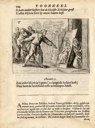 Antique Print-SHOE MAKER-PAINTER-Vondel-1661