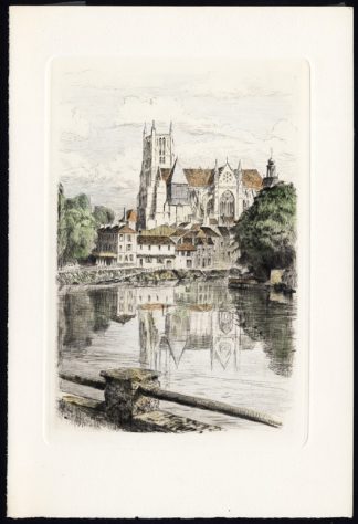 Antique Print-CHANTILLY-FRANCE-etching-1895