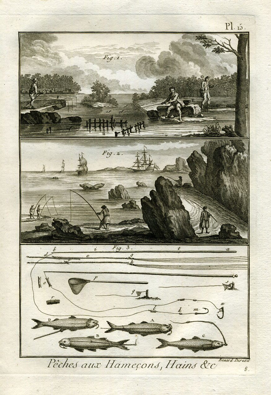 , Antique Fishing Print-FISHING ROD-PERCH-Panckoucke-1793, Pictura Antique Prints