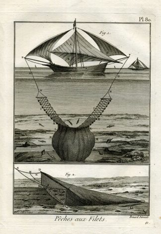 Antique Fishing Print-TARTAN-MARSEILLE-Panckoucke-1793
