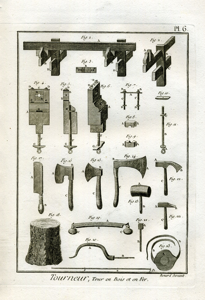 , 44 Antique Prints-LATHE-TURN LOCKSMITH-Panckoucke-1782, Pictura Antique Prints