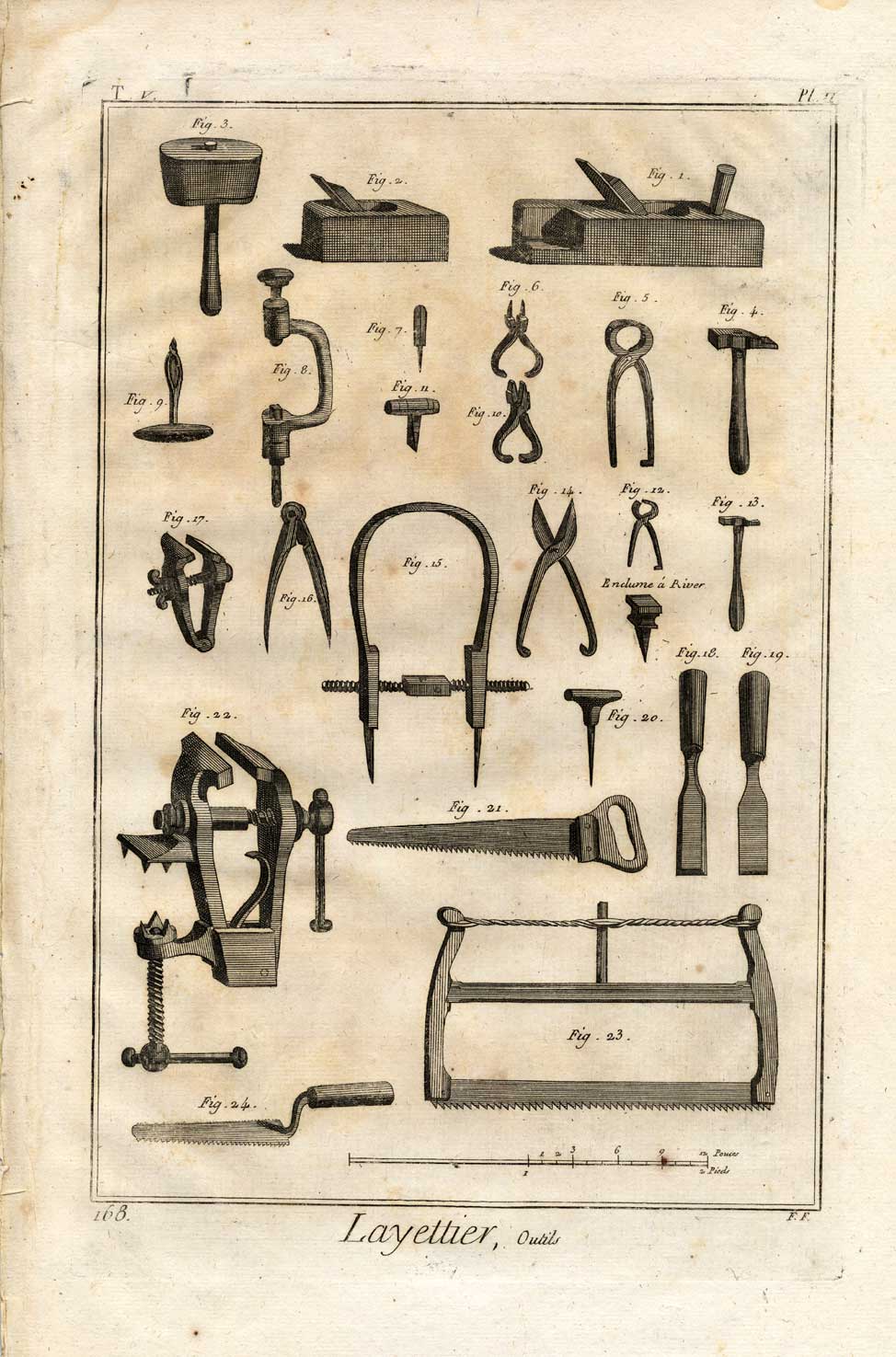 , 2 Antique Prints-WOOD BOX MAKER-Panckoucke-1769, Pictura Antique Prints