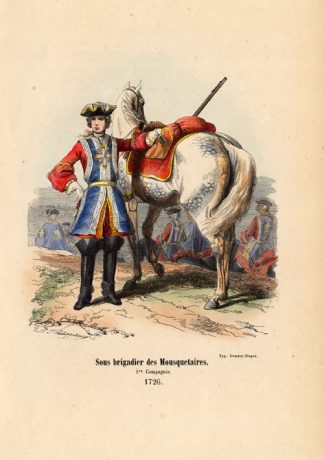 Antique History Print-ARMY-FRANCE-BRIGADIER-HORSE-1852