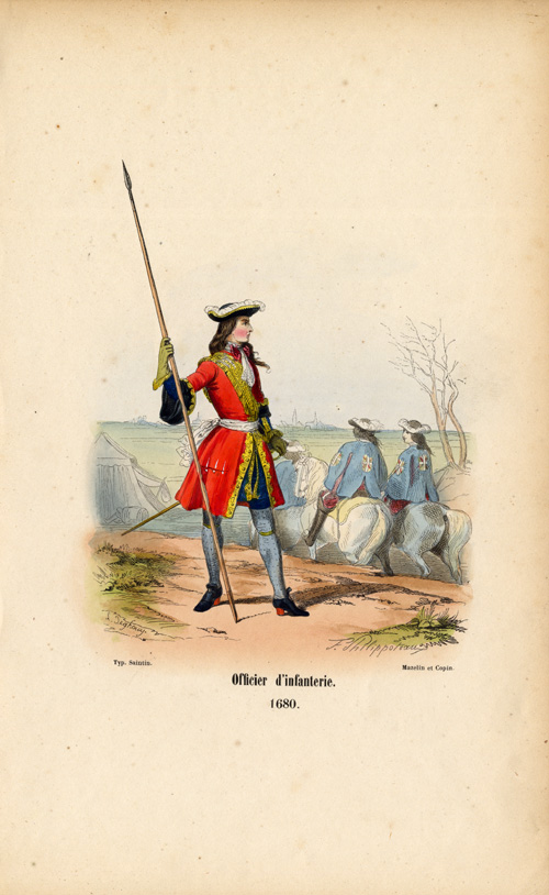 , Antique HistoryPrint-ARMY-FRANCE-INFANTRY-HORSE-1852, Pictura Antique Prints