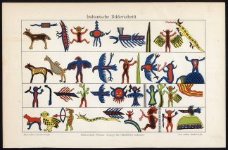 Antique Prints-NATIVE AMERICAN-WRITING-OJIBWA-USA-Meyers-1902