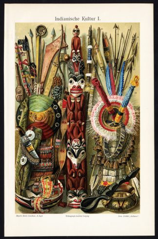 Antique Prints-NATIV AMERICAN CULTURE-USA-Meyers-1900