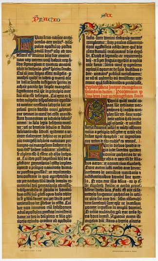 Antique Print-FACSIMILE-GUTENBERG-BIBLE-Meyers-1895
