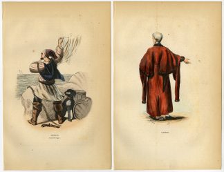 3 Antique Prints-GREAT BRITAIN-COSTUME-SMUGGLER-ALDERMAN-CHIEF-Wahlen-1844