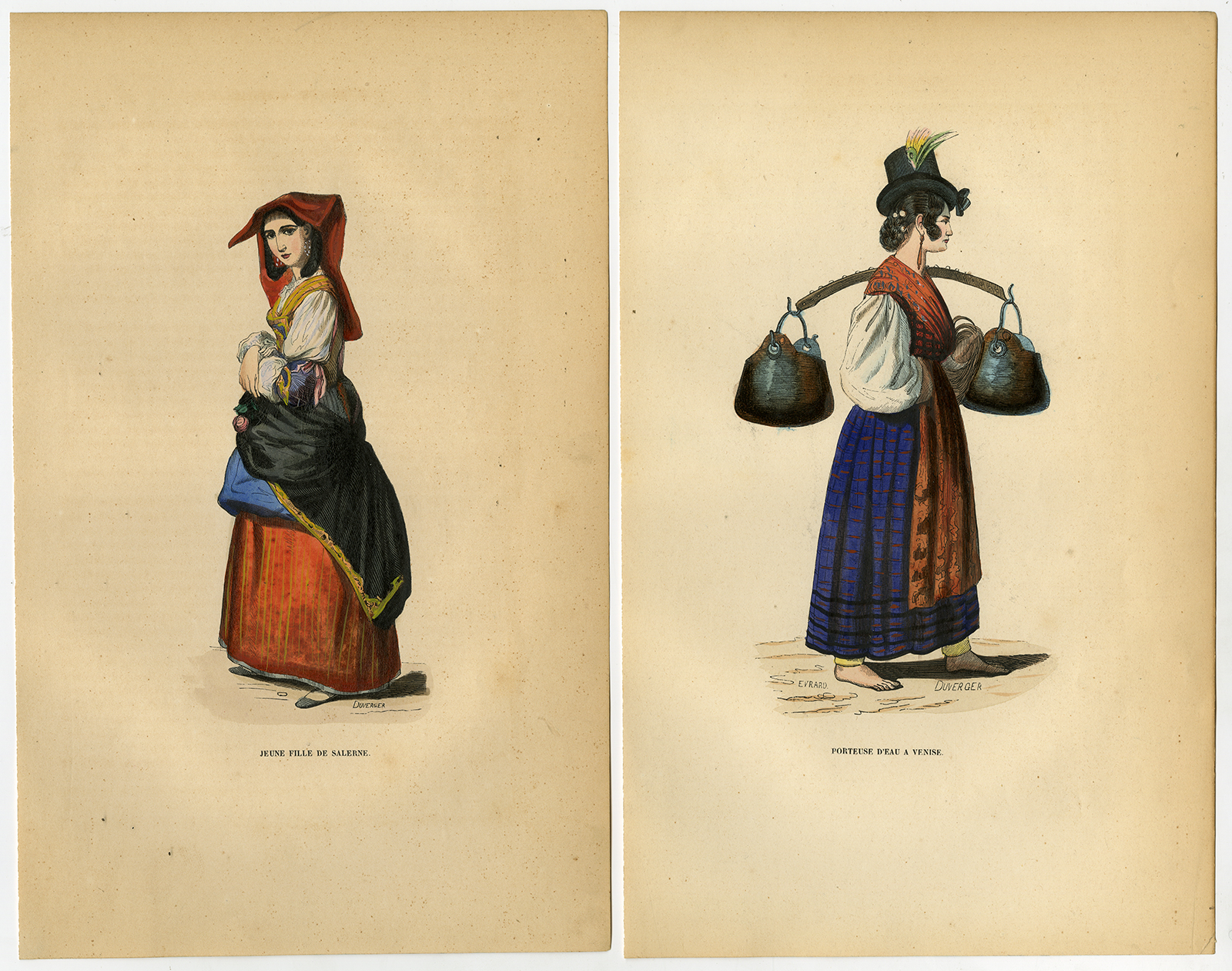 Jbo021 416x328 6 Antique Prints-ITALY-FASHION-HISTORICAL COSTUME-VENICE-CORSICA-Wahlen-1844 - Image 2