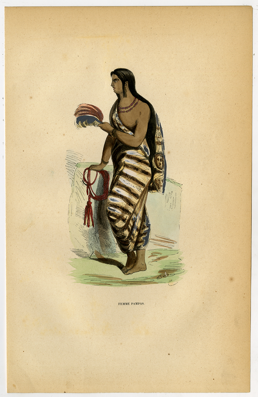 Jbo047 416x641 Antique Print-SOUTH AMERICA-PAMPAS-WOMAN-ARGENTINA-BRASIL-URUGUAY-Wahlen-1844
