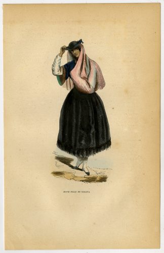 Antique Print-SOUTH AMERICA-BOGOTA-COLOMBIA-WOMAN-Wahlen-1844
