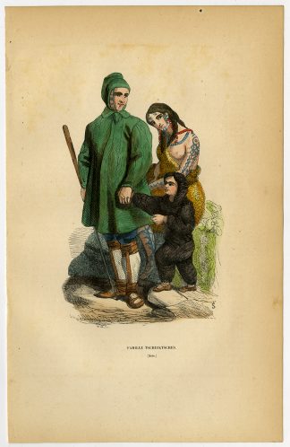 Antique Print-SIBERIA-FAMILY-CHUKCHI PENINSULA-Wahlen-1844