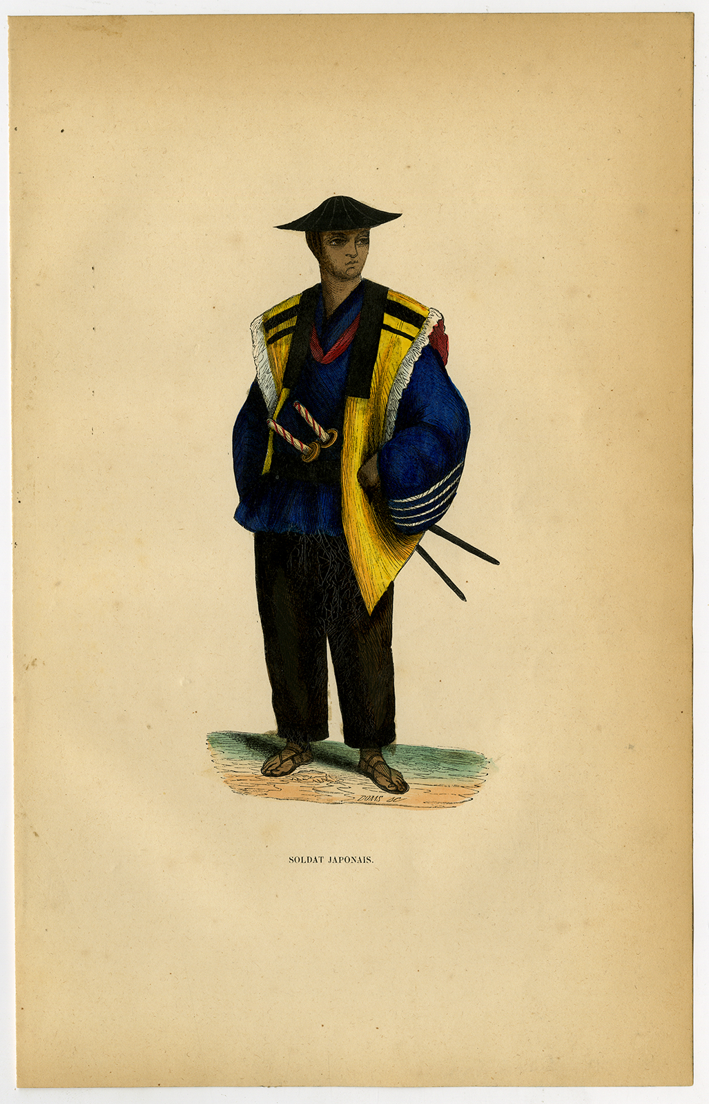 Jbo117 416x648 7 Antique Prints-MILITARY-JAPAN-COSTUME-GENERAL-MUSICIAN-CAVALRY-Wahlen-1844 - Image 4