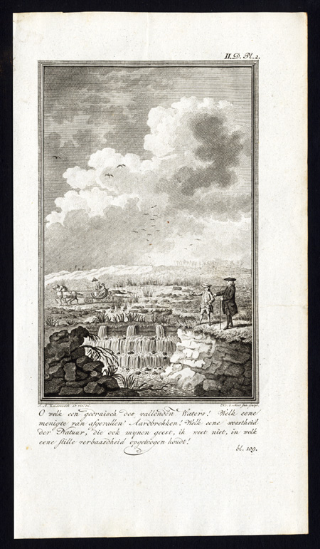 , Antique Print-WATERFALL-GELDERLAND-NETHERLANDS-VELUWE-CARRIAGE-Martinet-1779, Pictura Antique Prints