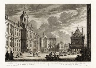 Antique Print-AMSTERDAM-NETHERLANDS-CITY HALL-WAAG-NIEUWE KERK-DAM-Fouquet-1783