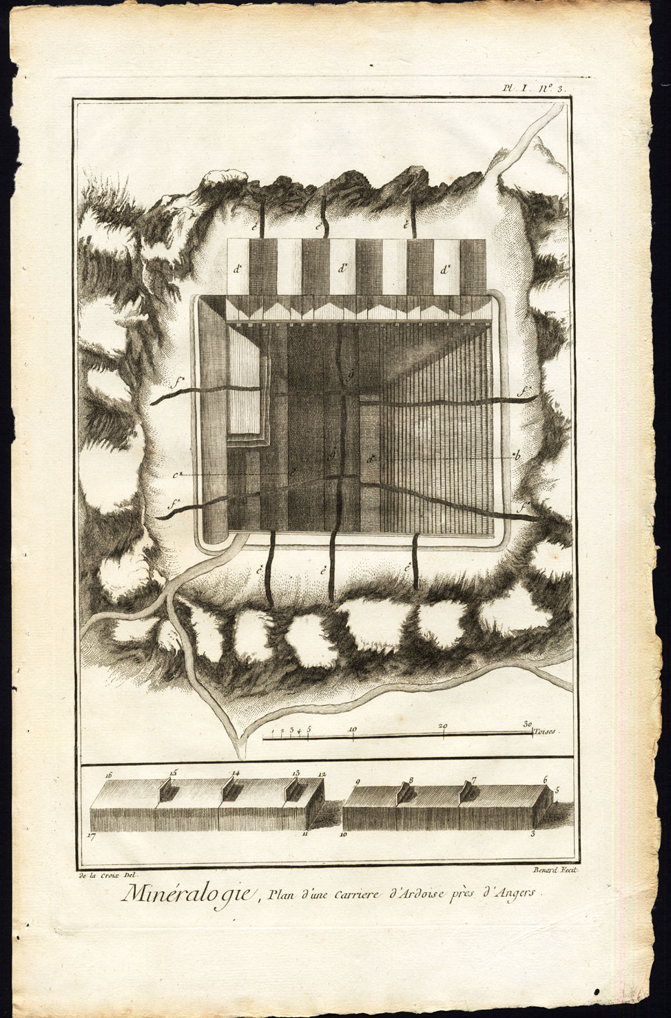 Lb572 416x631 7 Antique Prints-SLATE MINE-MINERALOGY-INDUSTRY-ANJOU-FRANCE-Diderot-Benard-1751 - Image 3