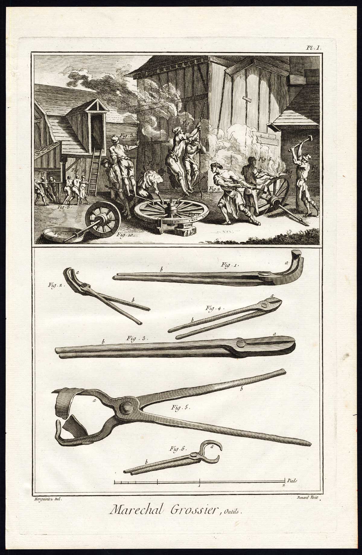 Lb5901 416x638 10 Antique Prints-WHEELWRIGHT-SMITH-TOOLS-REPAIR-FORGE-Diderot-Benard-1751