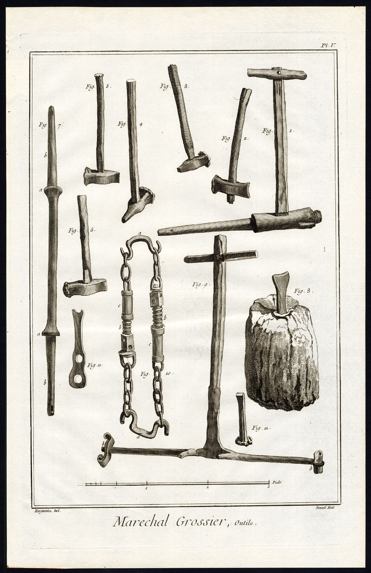 Lb5904 416x642 10 Antique Prints-WHEELWRIGHT-SMITH-TOOLS-REPAIR-FORGE-Diderot-Benard-1751 - Image 5