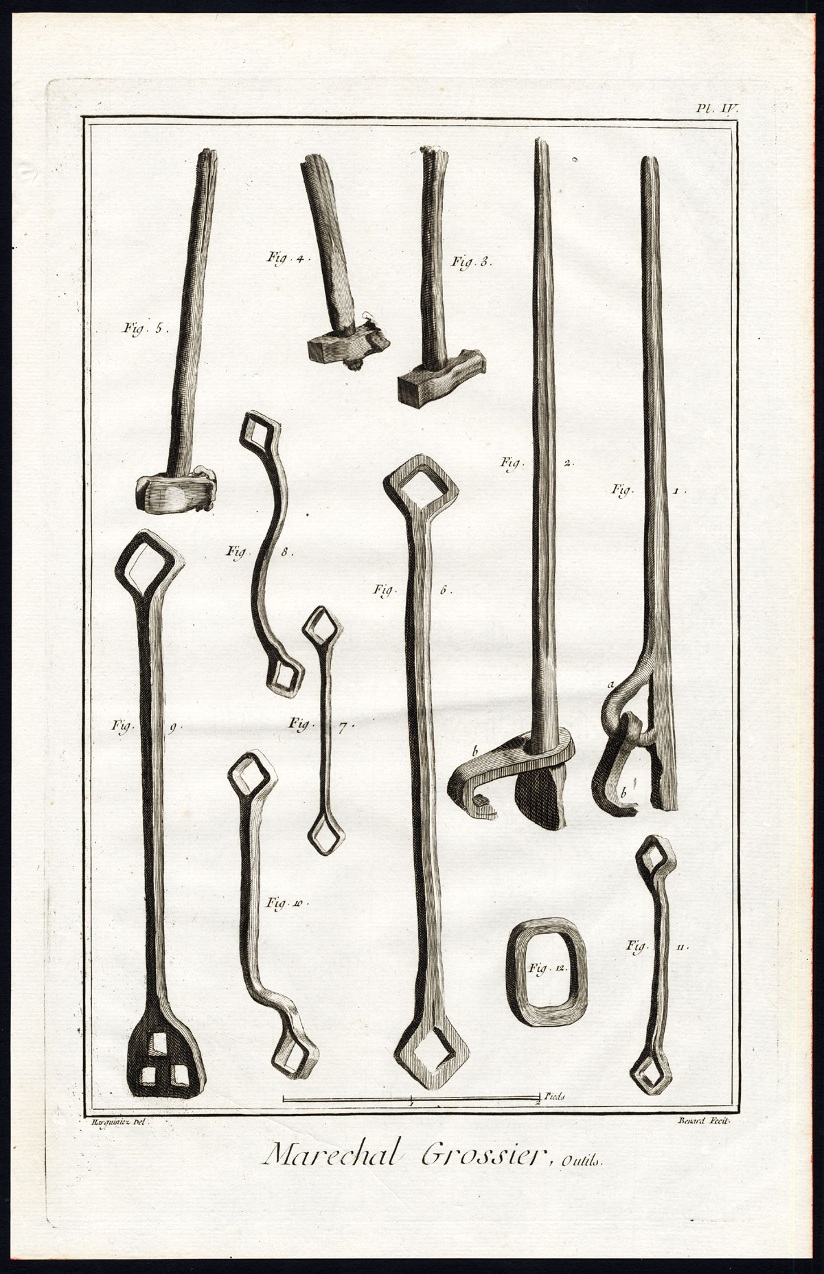 Lb5905b 416x643 10 Antique Prints-WHEELWRIGHT-SMITH-TOOLS-REPAIR-FORGE-Diderot-Benard-1751 - Image 4