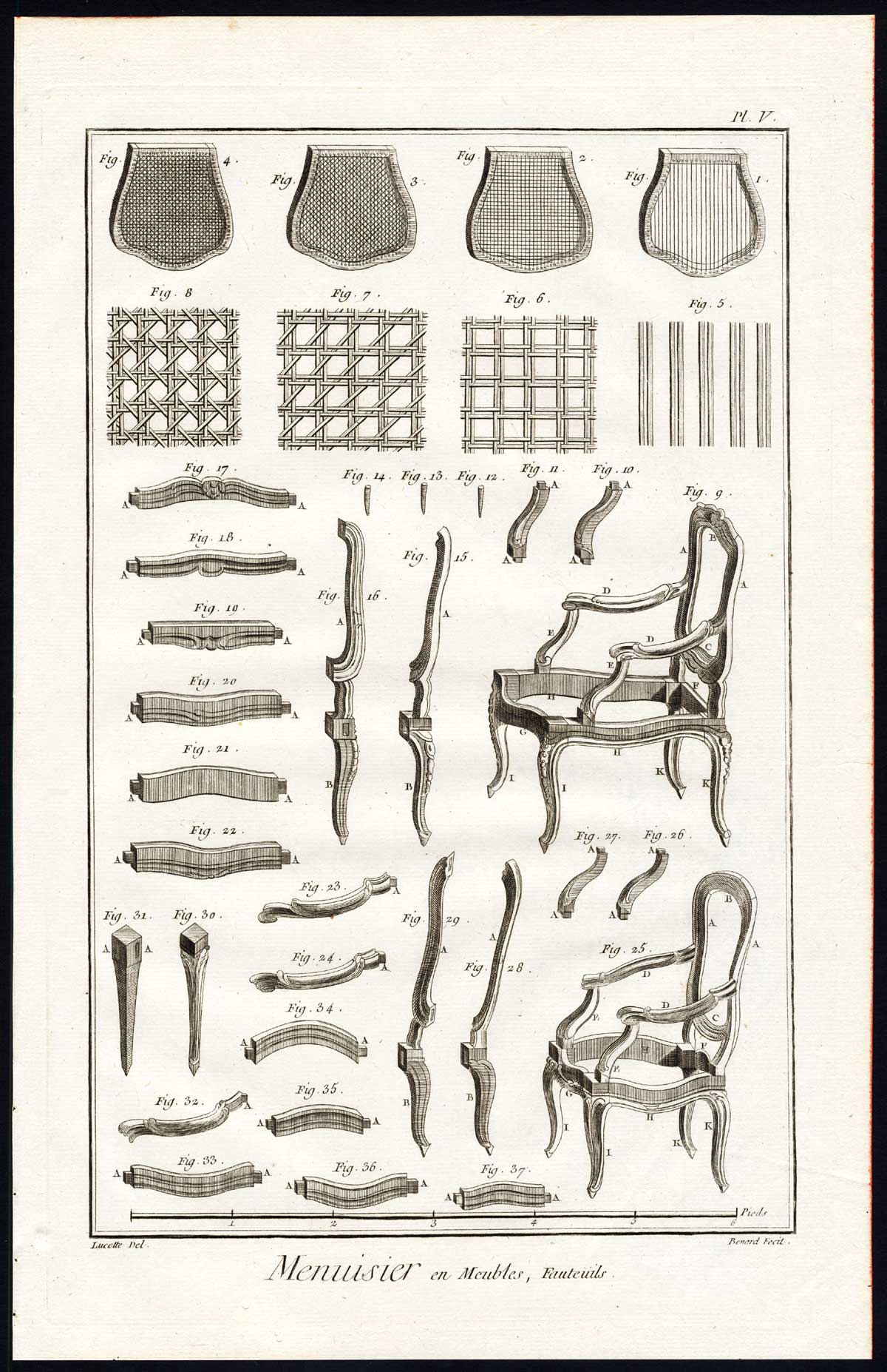 Lb6004 416x643 20 Antique Prints-CARPENTER-MENUISIER-FURNITURE-TOOLS-Diderot-Benard-1751 - Image 4