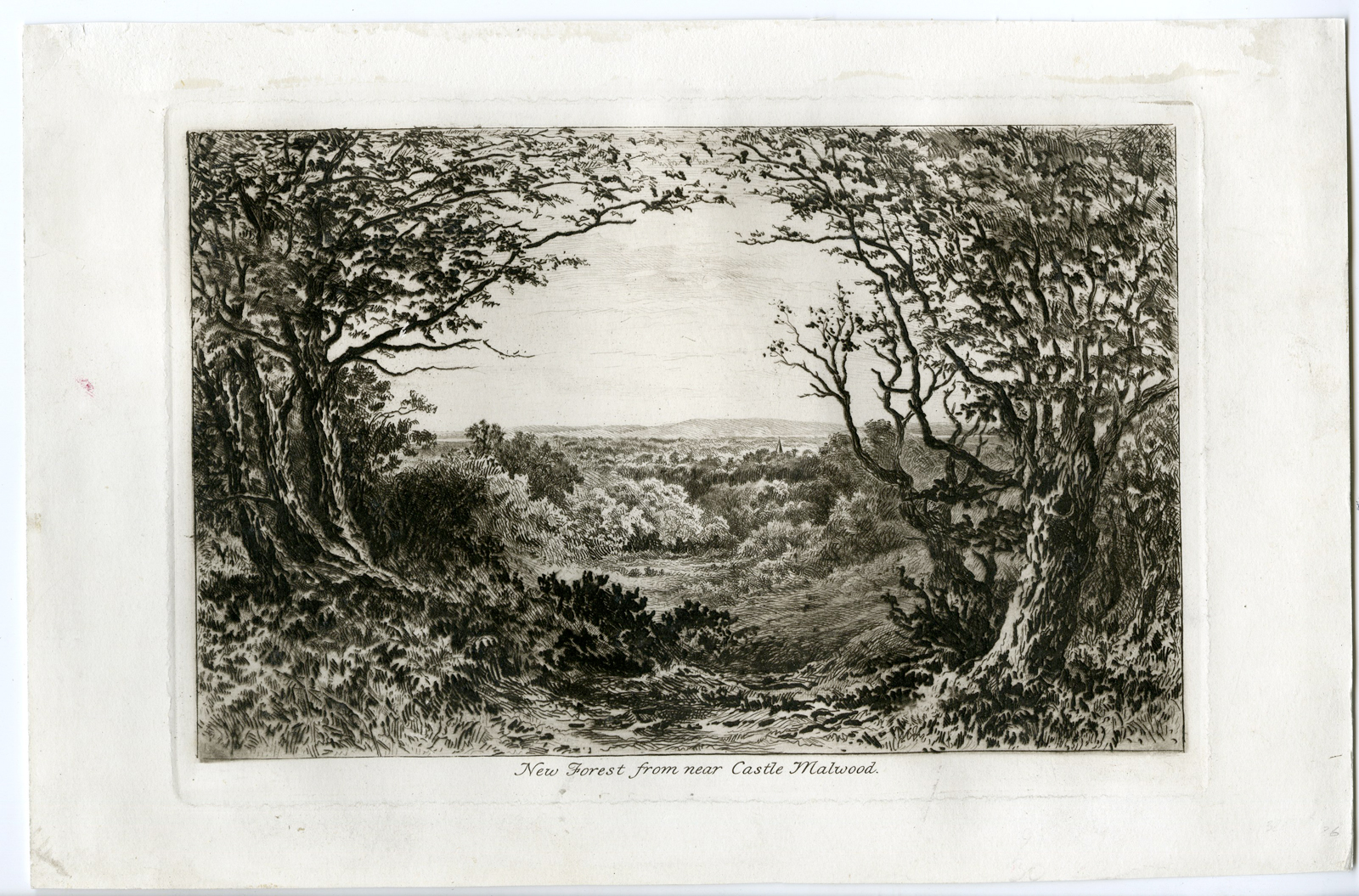 Pco 13012 416x274 Antique Print-NEW FOREST-LYNDHURST-CASTLE MALWOOD-Ansted-1896