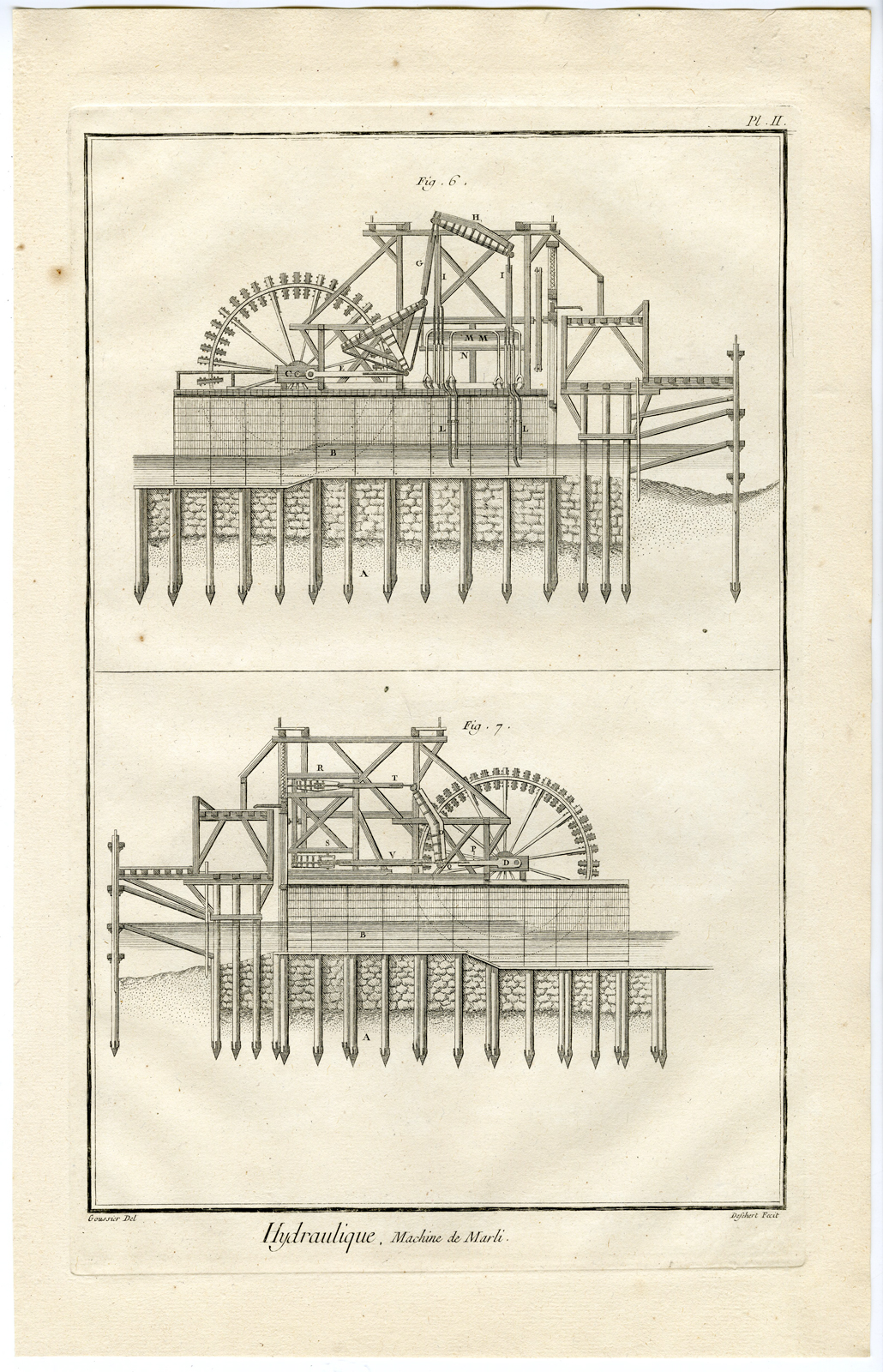 Pco 14711 416x646 2 Antique Prints-HYDRAULICS-SCIENCE-MACHINE DE MARLY-Diderot-Defehrt-1751