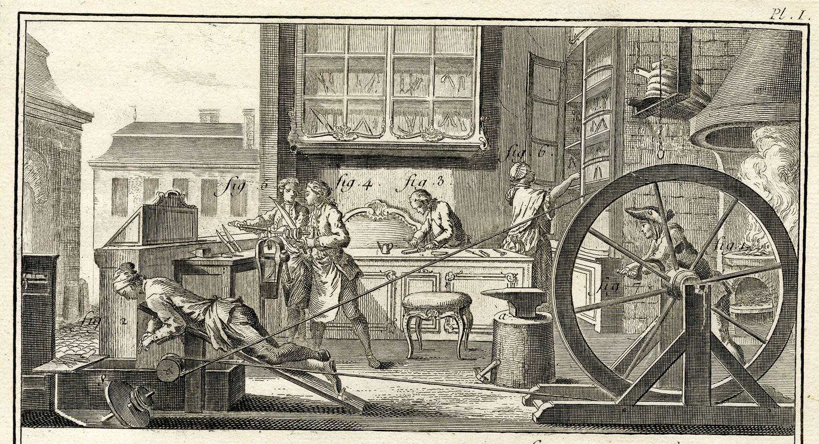 Pco 26072 416x226 2 Antique Prints-FABRICATION OF CUTLERY-WORKSHOP-TOOLS-Diderot-Prevost-1751 - Image 2