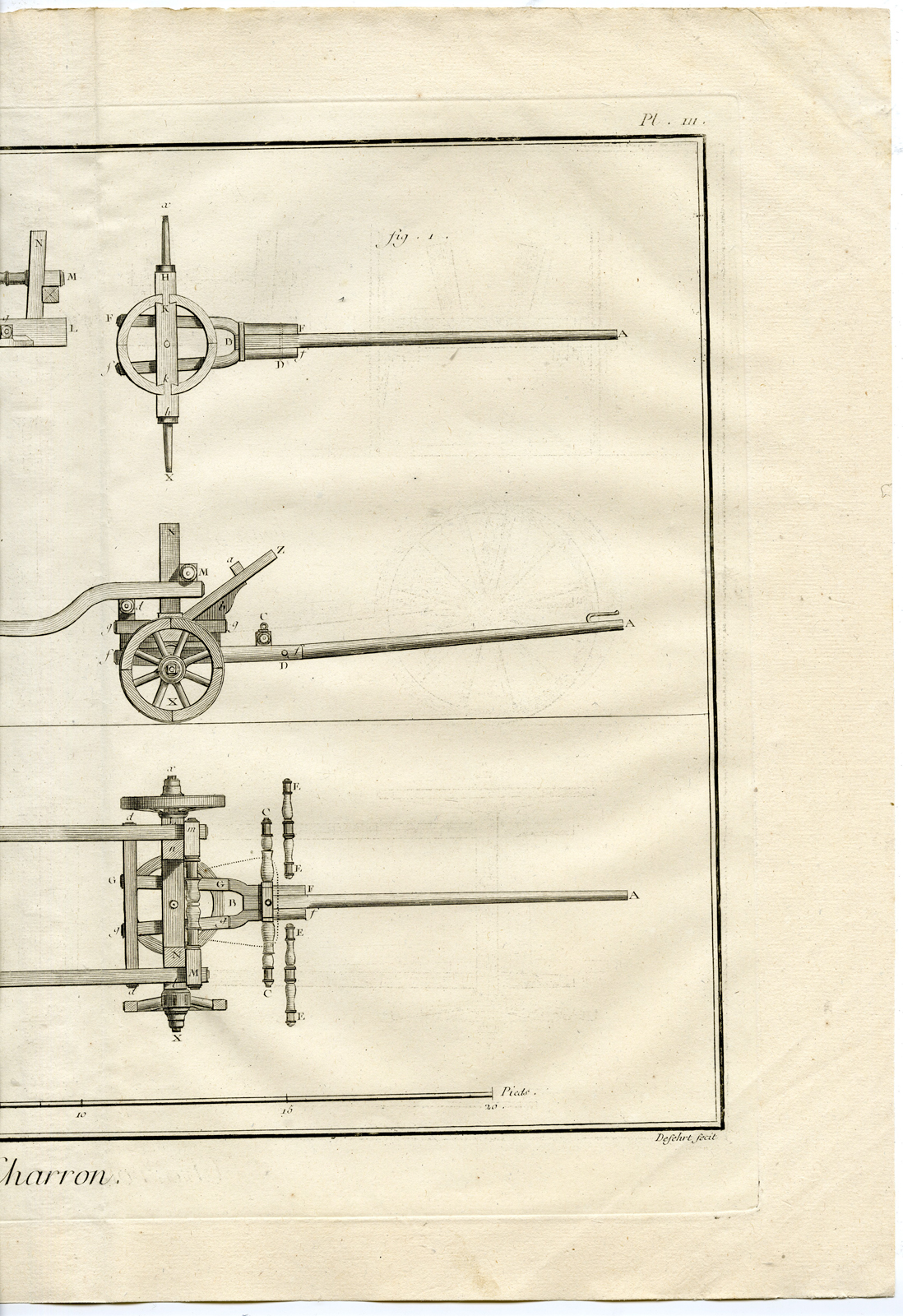 , 7 Antique Prints-CHARRON-WAGON MAKER-Diderot-Benard-1751, Pictura Antique Prints