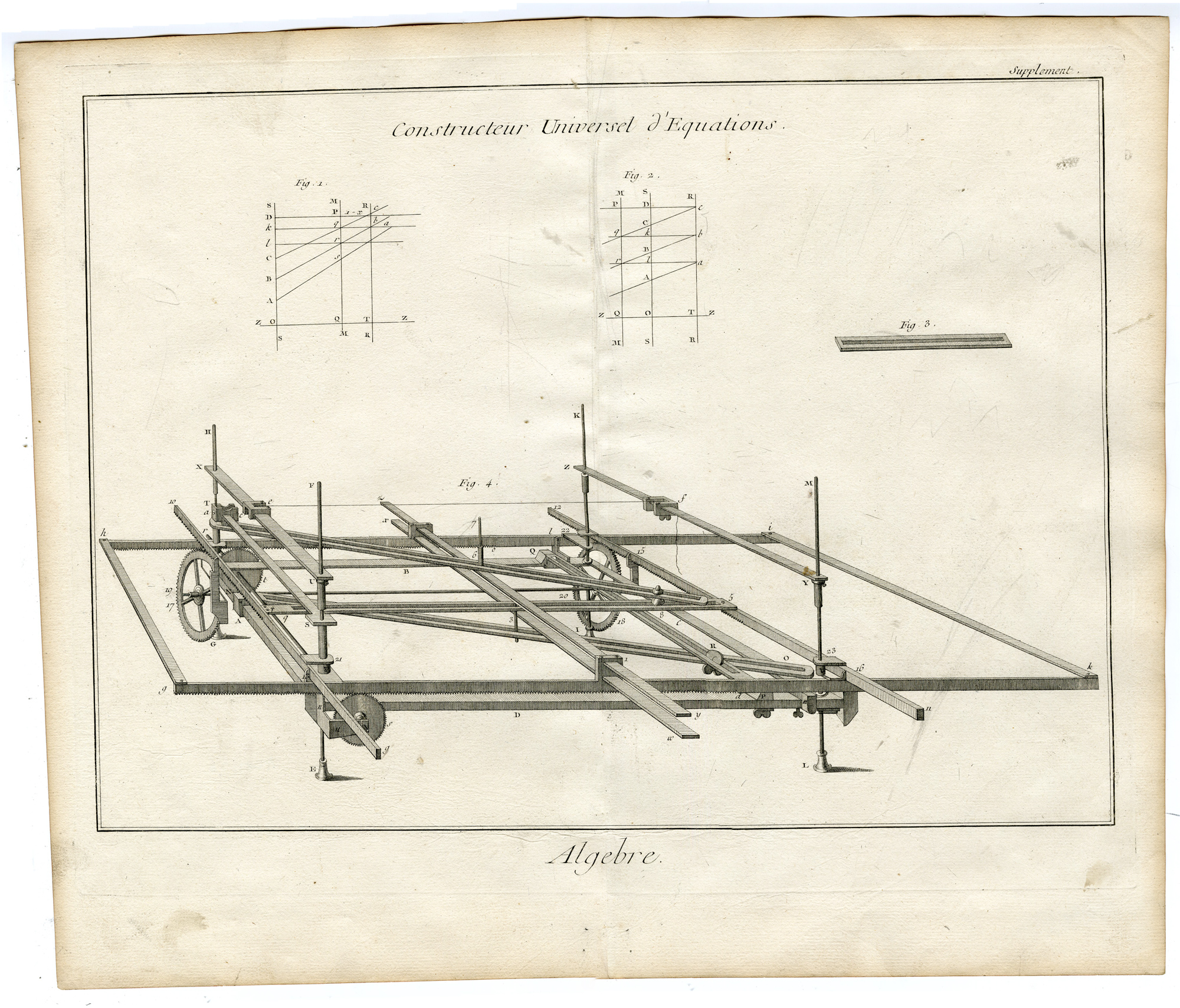 , Antique Print-ALGEBRA-SCIENCE-MATHEMATICS-GEOMETRY-Diderot-1751, Pictura Antique Prints