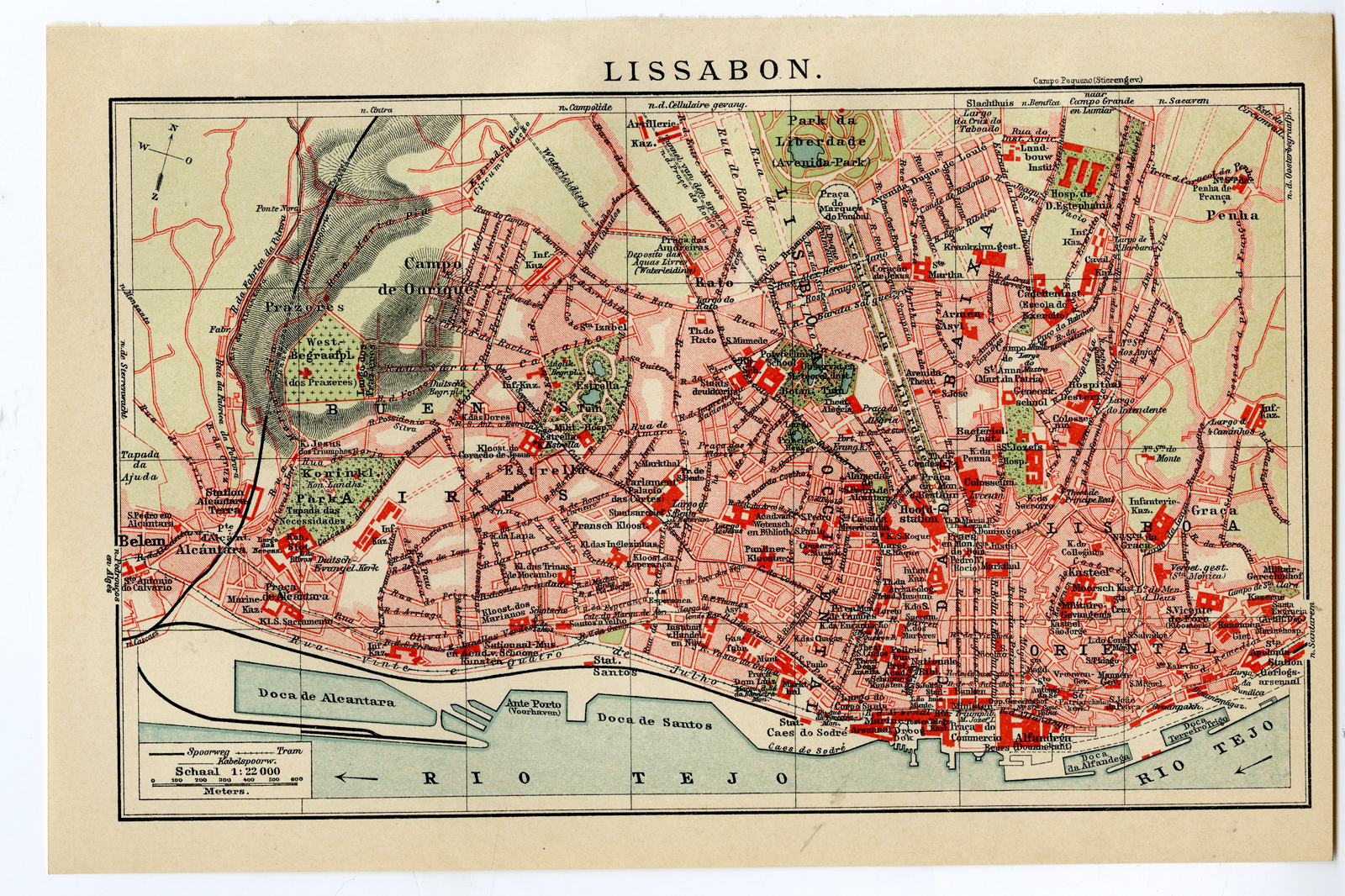 Pco 29260 416x277 Antique Plan-LISBON-LISBOA-PORTUGAL-Brockhaus-1893 - Image 3