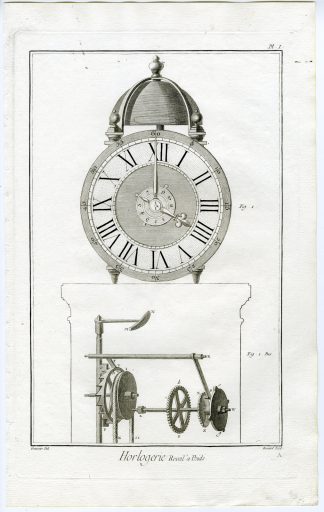 63 Antique Prints-HORLOGERIE-CLOCK MAKER-TOOLS-Diderot-Defehrt-1751